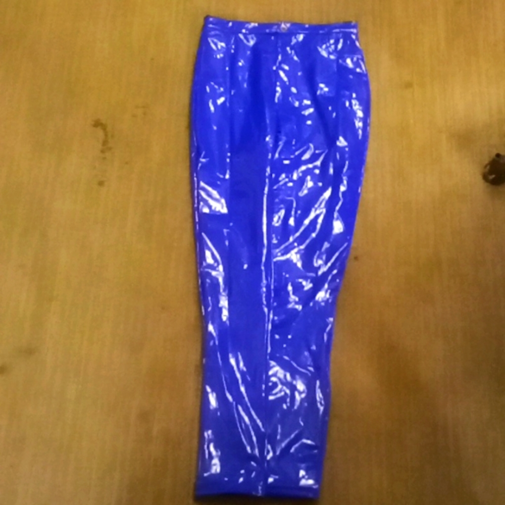 Straight Leg Blue Trousers